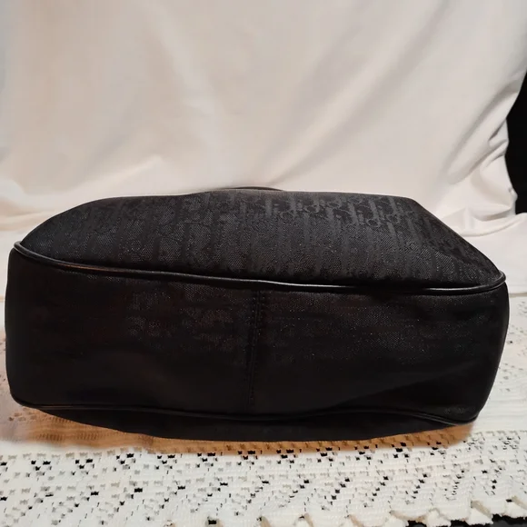 CHRISTIAN DIOR Black Canvas LOGO Bag - Picture 13 of 15